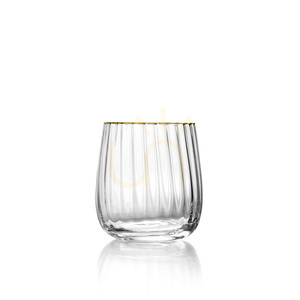 Szklanka ze złotym rantem 10 cm natural gold small 3