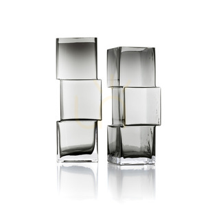 Wazon szklany Rummikub Dark Grey M Glass Collection small 3