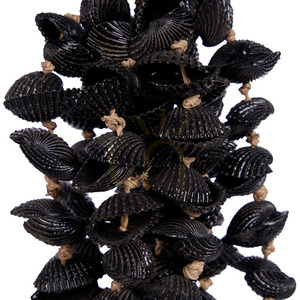 Brelok Muszla z Chwostem Czarny Handmade small 4