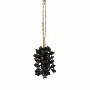 Brelok Muszla z Chwostem Czarny Handmade small 0