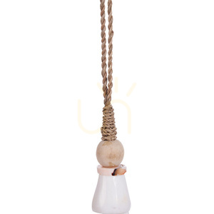 Brelok muszla Cone Shell z frędzlami Natural White small 4