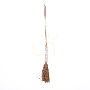 Brelok muszla Cone Shell z frędzlami Natural White small 6