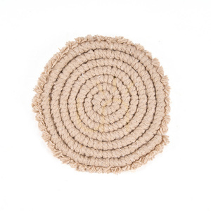 Podkładka pod kubek bawełniana Beige 12 cm small 5