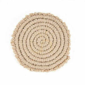 Podkładka pod kubek bawełniana Beige 12 cm small 0