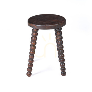 Taboret Dango Dark Walnut 35x35x50 cm small 3