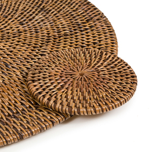Rattanowa podkładka pod kubek Bazar Bizar The Colonial, naturalny brąz, 11 cm small 3