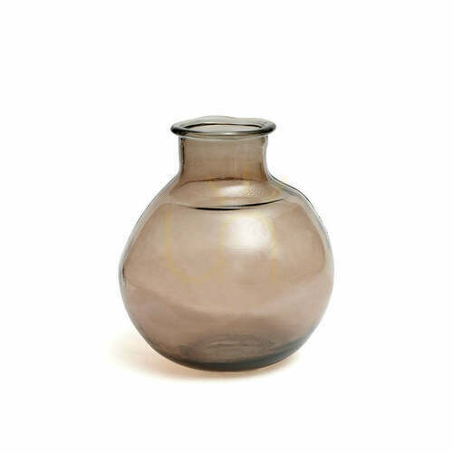 Sprawdź Wazon szklany Yugang Beige Glass Collection 25x25x31 cm
