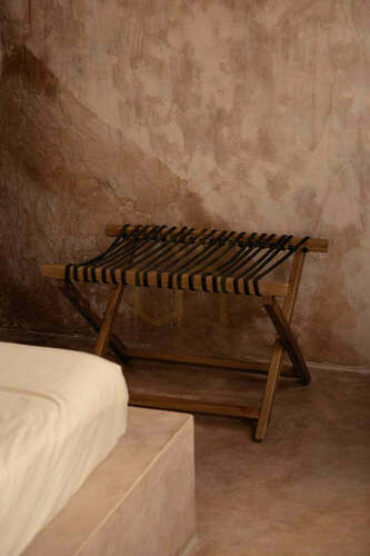 Sprawdź Taboret bagażowy drewniany naturalny 80x55x50 cm