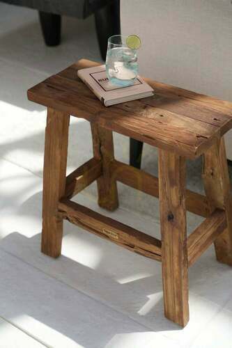 Sprawdź Taboret The Fab Rustic Collection Natural 50x22x50 cm
