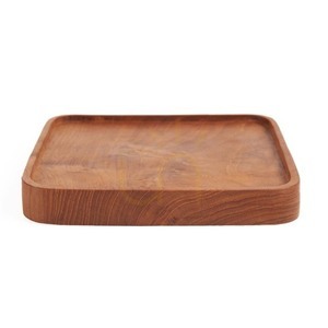 Talerz kwadratowy teak naturalny XS 8,5 cm small 2