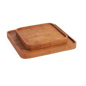 Talerz kwadratowy teak naturalny XS 8,5 cm small 3