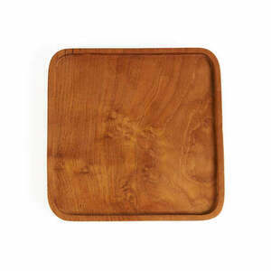 Talerz kwadratowy teak naturalny XS 8,5 cm small 0