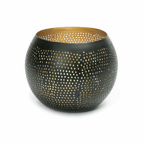 Sprawdź Dekoracyjna kula ażurowa czarno-złota M 12x12x15 cm
