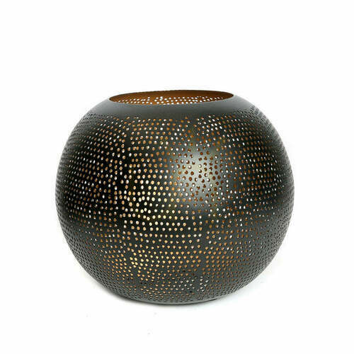 Sprawdź Dekoracja ażurowa kula czarno-złota L 22 cm
