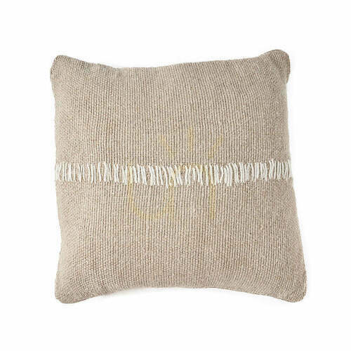 Sprawdź Poszewka na poduszkę Linen Stitch 50x50 cm naturalna biała
