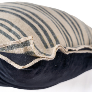 Poszewka dekoracyjna w paski Nordic Natural Black 50x50 cm small 3