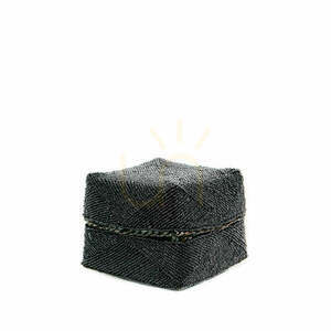 Koszyk wiklinowy Beaded Collection czarny S small 0
