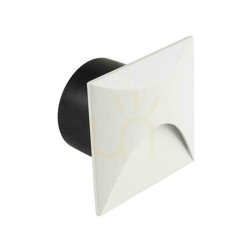 Sprawdź Oprawa schodowa aluminiowa 3W LED V-TAC kwadratowa biała 230V IP65 VT-44002SQ 3000K 230lm