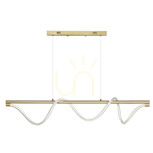 Sprawdź Lampa wisząca Serpente DDXZ003 55 W złota – wężyk splot