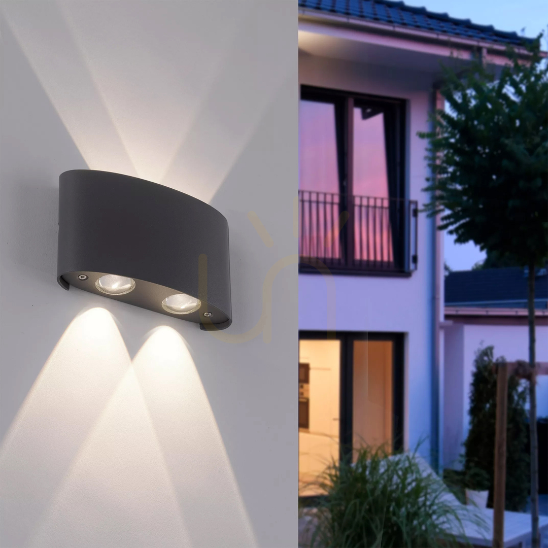 Pokaż Kinkiet CARLO 9487-13 Antracyt 4xLED Kinkiet CARLO 9487-13 Antracyt 4xLED