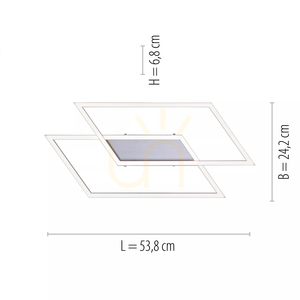 Plafon INIGO 8192-55 Srebrny 2xLED small 13
