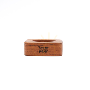 Obrączka na serwetkę Bazar Bizar korzeń tekowy naturalna 6x6x2 cm BASU608N small 2