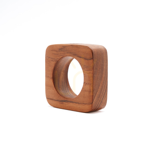 Obrączka na serwetkę Bazar Bizar korzeń tekowy naturalna 6x6x2 cm BASU608N small 5