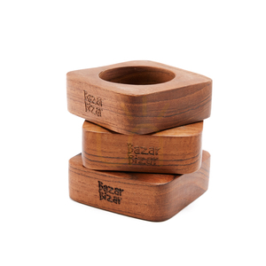 Obrączka na serwetkę Bazar Bizar korzeń tekowy naturalna 6x6x2 cm BASU608N small 6