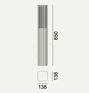 Słupek ogrodowy LED Norlys Astrid 2225GR grafitowy, 85 cm, 14,6 W 3000 K, ściemnialny, IP65 small 5
