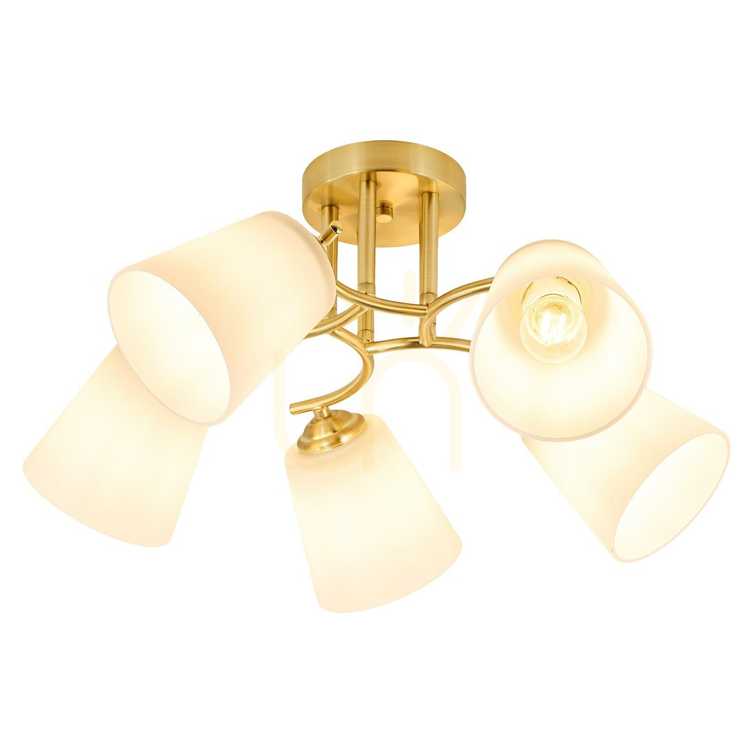 Sprawdź Złota Lampa Sufitowa Pafos Gold 5x E27 Złota Lampa Sufitowa Pafos Gold 5x E27