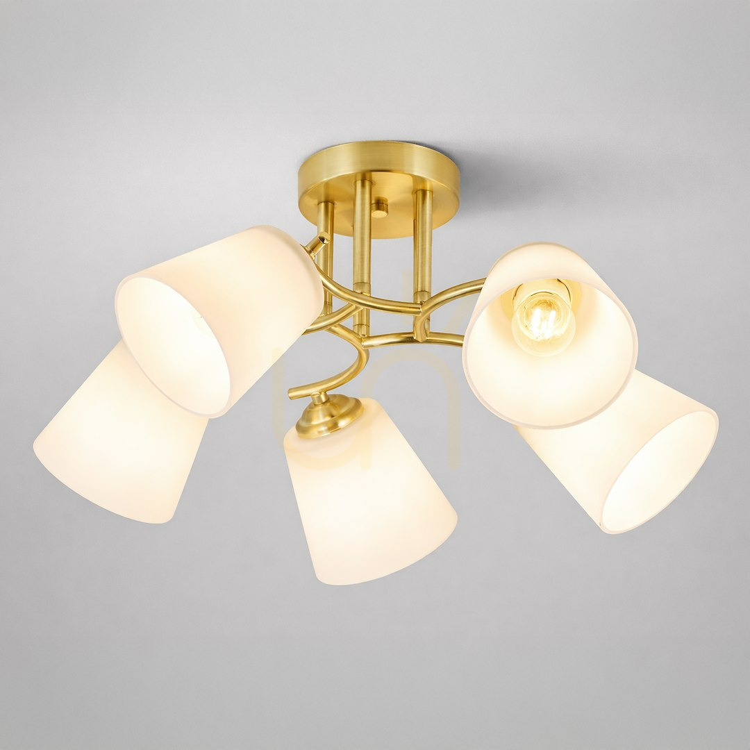 Sprawdź Złota Lampa Sufitowa Pafos Gold 5x E27 Złota Lampa Sufitowa Pafos Gold 5x E27