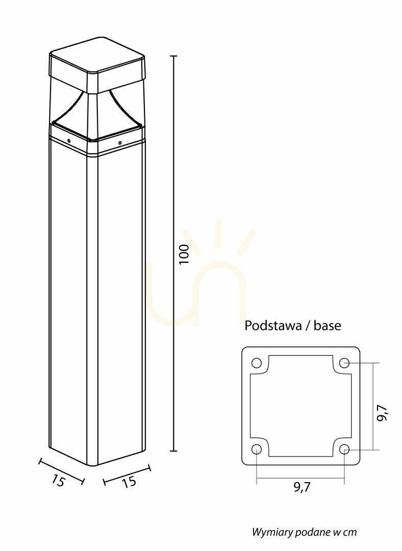Sprawdź Solidny słupek oświetleniowy SU-MA BAREL antracyt LED 100 cm BKW-1000 Solidny słupek oświetleniowy SU-MA BAREL antracyt LED 100 cm BKW-1000