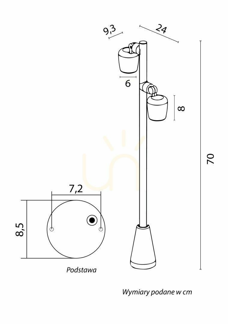Zobacz Lampa zewnętrzna stojąca regulowane głowice SU-MA Dublo DBL-700 czarny 70 cm LED GU10 IP65 Lampa zewnętrzna stojąca regulowane głowice SU-MA Dublo DBL-700 czarny 70 cm LED GU10 IP65