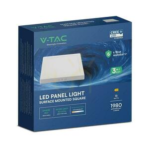 Panel natynkowy downlight V-TAC 18W LED CREE CHIP kwadrat 214x214mm VT-60018CCT 1980lm 6 lat gwarancji small 5