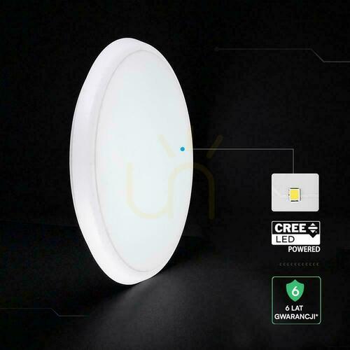 Sprawdź Oprawa sufitowa plafoniera V-TAC 40W LED CREE CHIP czujnik ruchu regulacja mocy i barwy 5w1 IP65 VT-8179 4400lm 6 lat gwarancji