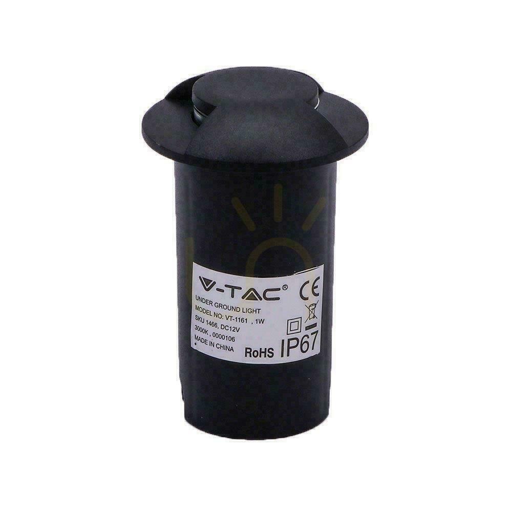 Obejrzyj Oprawa gruntowa ogrodowa najazdowa V-TAC 1W LED czarna 2-stronna IP67 VT-1161 6400K 50lm Oprawa gruntowa ogrodowa najazdowa V-TAC 1W LED czarna 2-stronna IP67 VT-1161 6400K 50lm