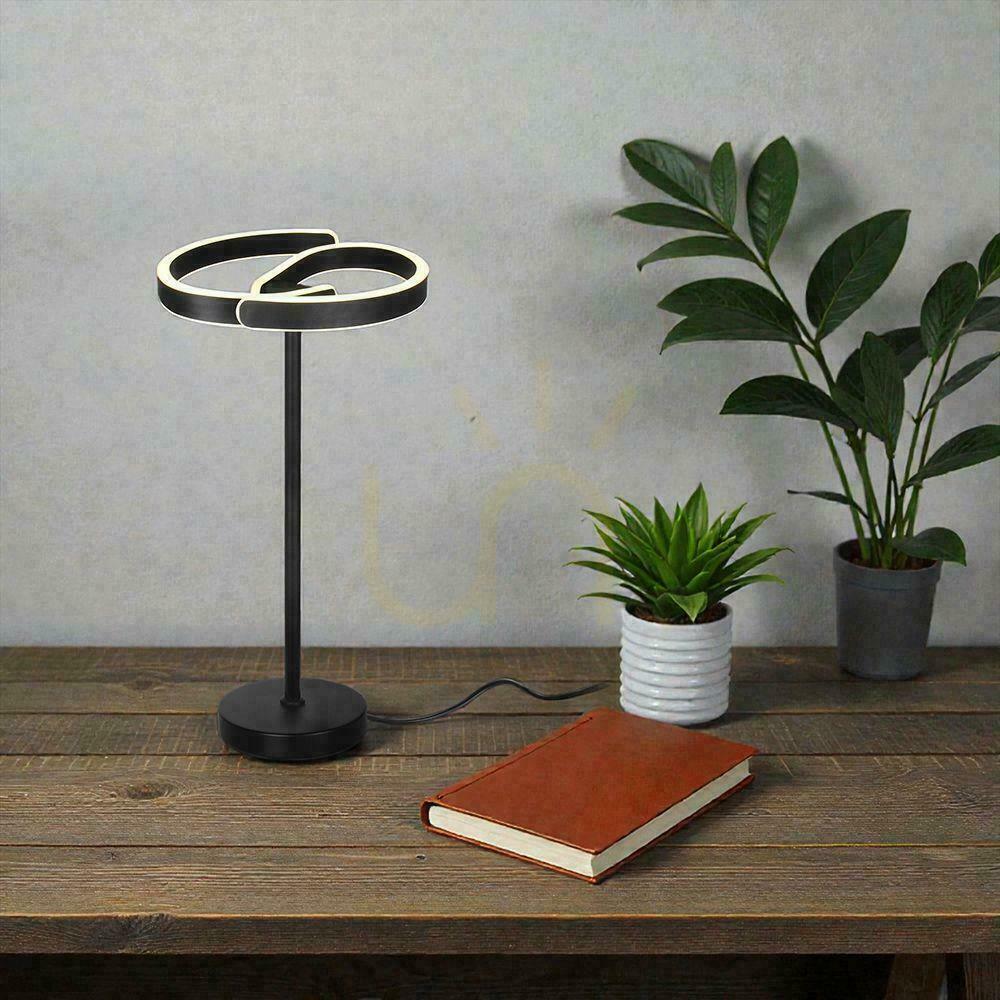 Wyświetl Lampka stołowa nocna 25W kierownica fi30cm czarna VT-84047 4000K 3250lm Lampka stołowa nocna 25W kierownica fi30cm czarna VT-84047 4000K 3250lm