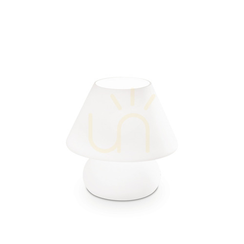 Sprawdź Lampa stołowa Ideallux Prato 074726 biała szklana E14 1x40W 16,5 cm