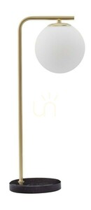 Lampa stołowa RIOJA Luces Exclusivas złota z kulistym kloszem i marmurową podstawą E14 LE41774 small 0