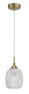 Lampa wisząca Luces Exclusivas ALCALA LE41854 złota, szklany klosz, E27 small 0