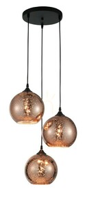 Lampa wisząca CEPEDA 3xE27 miedziane szklane kule Luces Exclusivas LE41963 small 0
