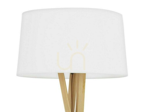 Sprawdź Lampa podłogowa MAICAO LE42094 drewniana z białym abażurem 1xE27 164 cm
