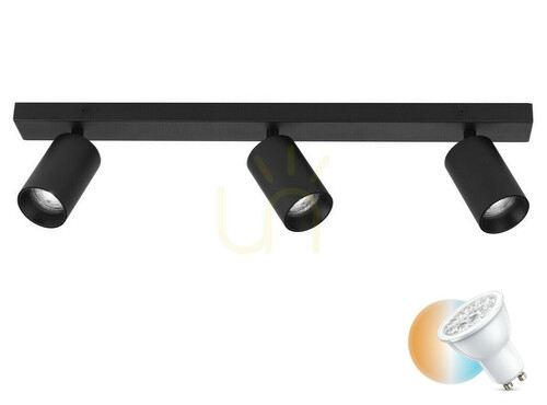 Sprawdź Plafon Luces Exclusivas CLORINDA czarny 3×GU10 LE61469