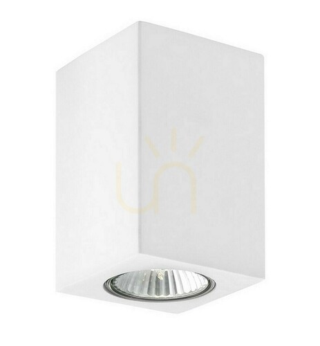 Sprawdź Oprawa natynkowa gipsowa Luces Exclusivas DONOSTIA LE61502 biała GU10 10 W kwadrat 7 × 7 × 11 cm