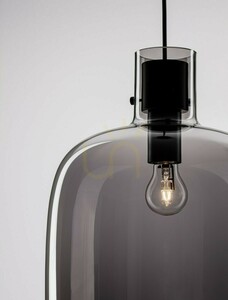 Lampa wisząca Luces Exclusivas PADRE LE42628, czarna, przydymione szkło, E27, Ø30 cm small 3
