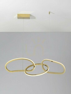 Złota lampa wisząca LED CELAYA Luces Exclusivas LE42759, 82 cm, 3000 K small 1