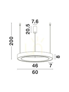 Lampa Wisząca SONORA Luces Exclusivas LE42809 2 Lampa Wisząca SONORA Luces Exclusivas LE42809 small 2