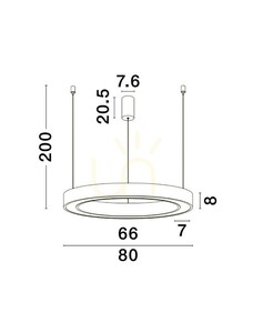 Lampa Wisząca SONORA Luces Exclusivas LE42810 small 1
