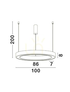 Lampa Wisząca SONORA Luces Exclusivas LE42814 small 2