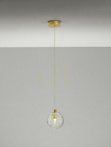 Lampa wisząca Luces Exclusivas CABRAL LE42906, złota, szklana kula 12 cm, 1×G9 small 1